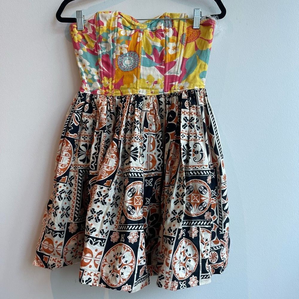 Tracy Feith for Target Mini Dress Hawaiian Fit Flare Mixed Print Multicolor Size